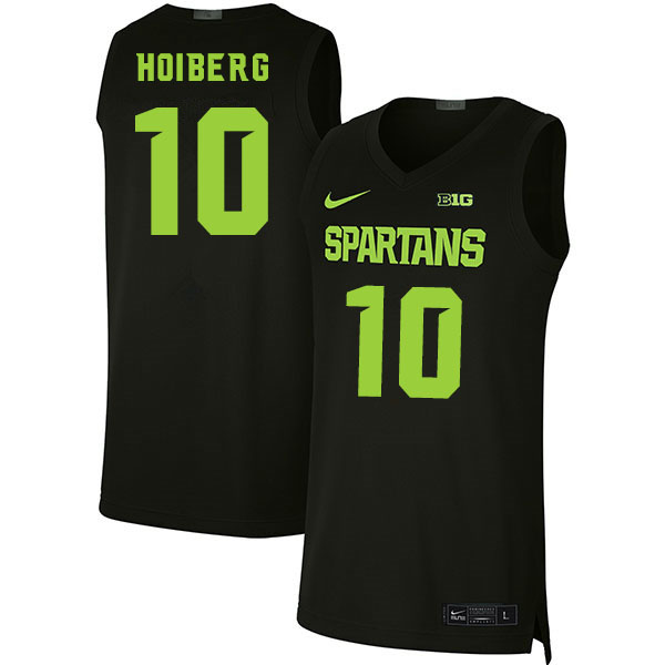 2020 Men #10 Jack Hoiberg Michigan State Spartans College Basketball Jerseys Sale-Black